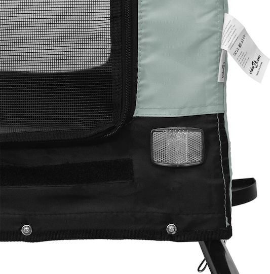 vidaXL Kinderwagen für Hunde bis 45kg Gray L134xB74xH68cm.