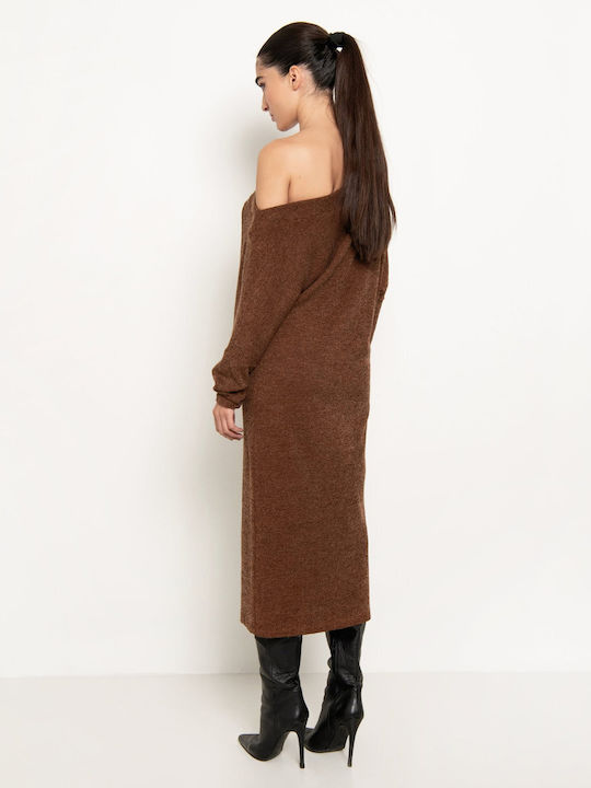 Toi&Moi Mini Dress Knitted Brown