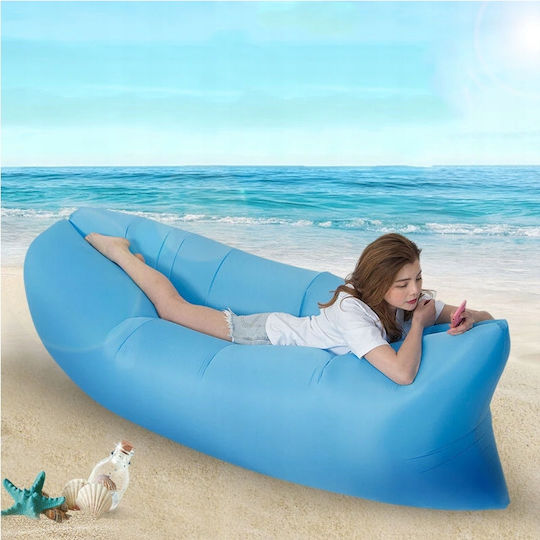 Korbi Φουσκωτό Lazy Bag Γαλάζιο 190cm