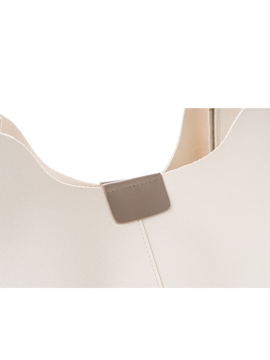 Set Damentasche Tote Handtasche Beige