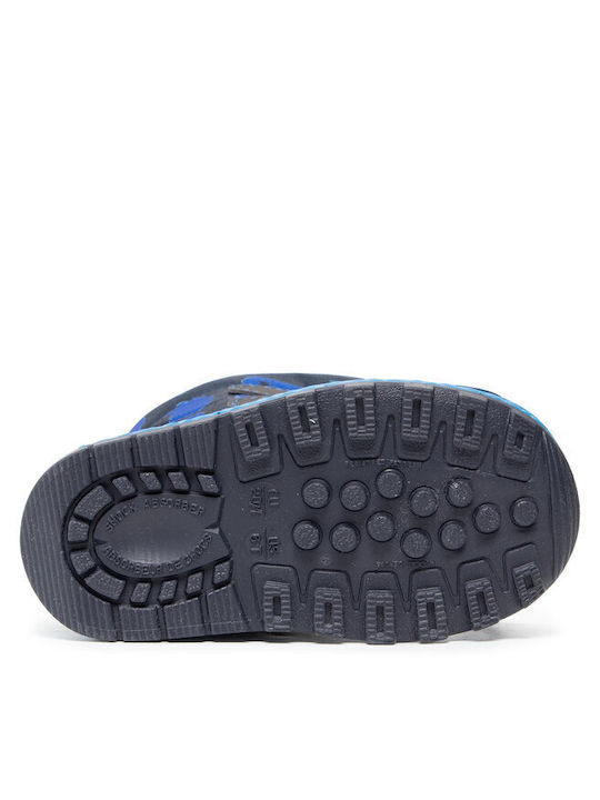 Kids Snow Boots with Laces Navy Blue