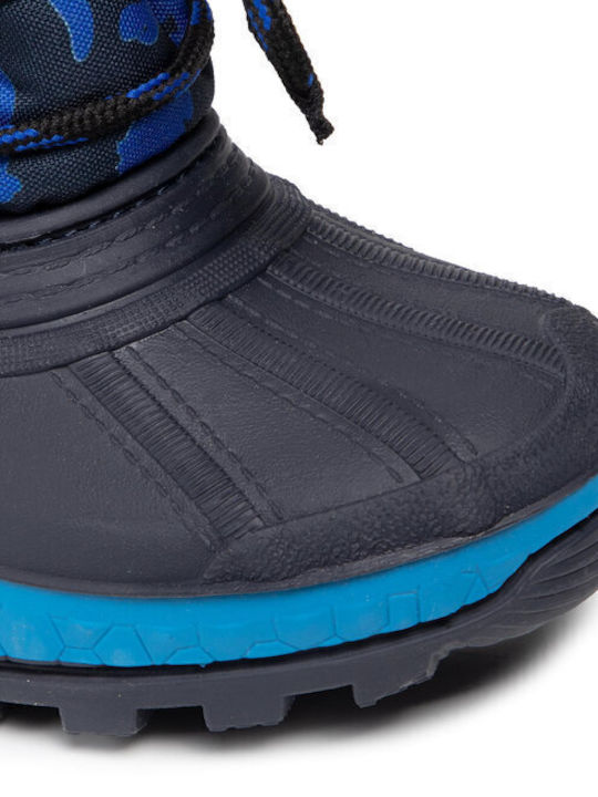 Kinder-Schneestiefel mit Schnürsenkeln Marineblau