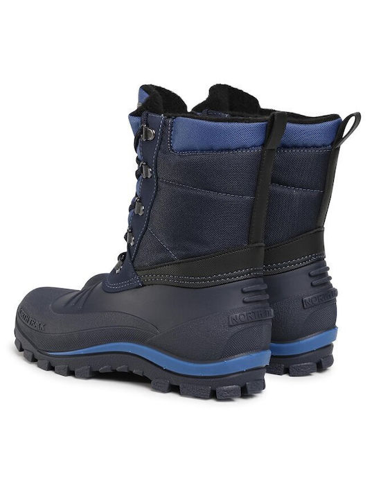 Kinder-Schneestiefel mit Schnürsenkeln Marineblau