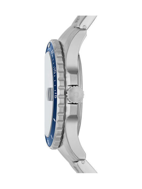 Fossil Uhr Batterie mit Metallarmband