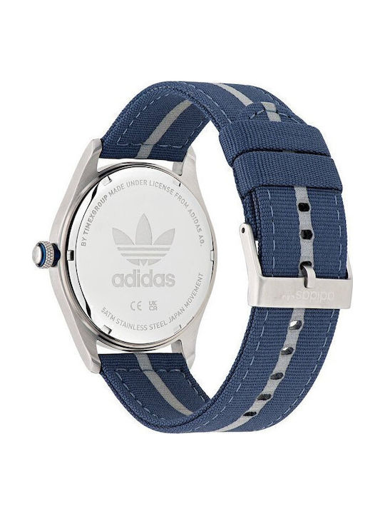 adidas Code Four Men's Watch 42mm Battery with Silver Leather Strap