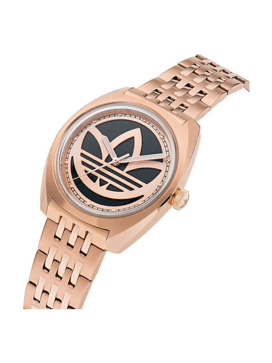 adidas Edition One Ανδρικό Ρολόι 39mm Μπαταρίας με Ροζ Μεταλλικό Μπρασελέ