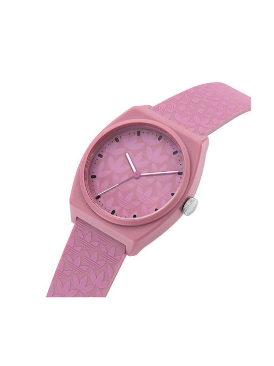 Adidas Project Two Watch Battery with Pink Rubber Strap