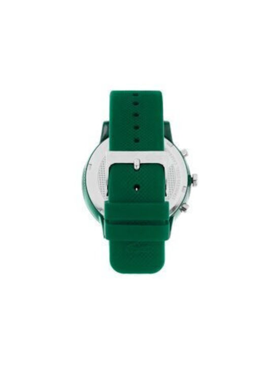 Lacoste Uhr Chronograph Batterie mit Grün Kautschukarmband