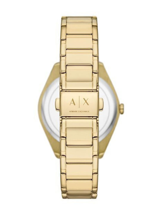 Armani Exchange Γυναικείο Ρολόι 38mm Μπαταρίας με Χρυσό Μεταλλικό Μπρασελέ