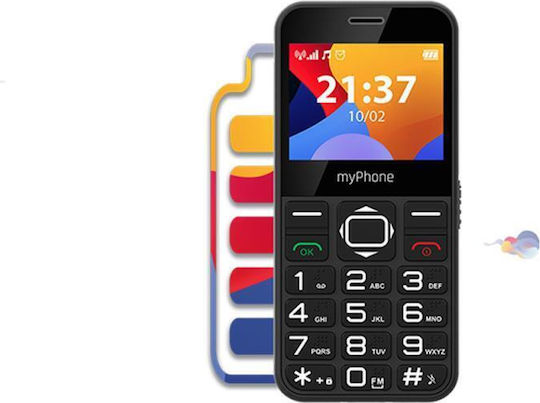 MyPhone Halo 3 Single SIM Κινητό με Μεγάλα Κουμπιά (Αγγλικό Μενού) Μαύρο