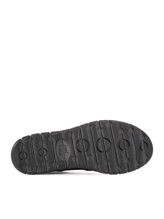 Leder Damen Chelsea Stiefeletten Schwarz