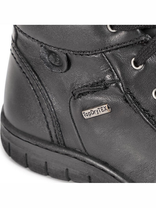 Leder Damen Chelsea Stiefeletten Schwarz