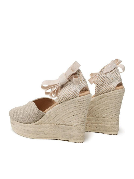 Damenplattformen im Espadrilles-Stil Beige