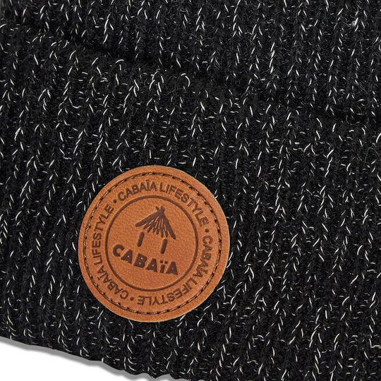 Beanie Γυναικείος Σκούφος με Rib Πλέξη σε Μαύρο χρώμα
