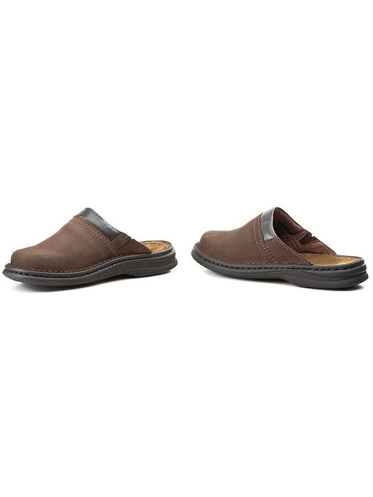 Josef Seibel Men's Leather Slippers Brown