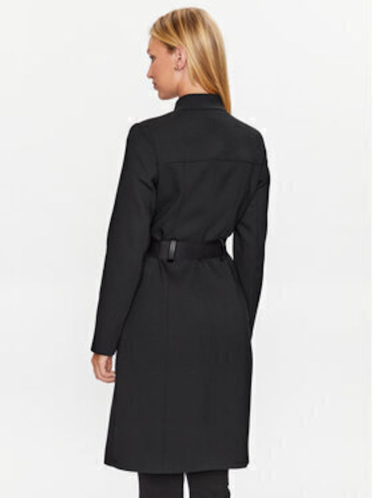 Femeie Black. Palton cu Curea