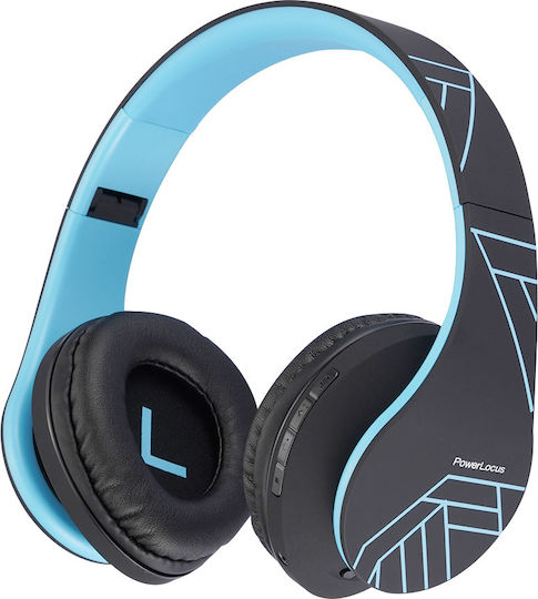 PowerLocus P2 Ασύρματα / Ενσύρματα Παιδικά Over Ear Ακουστικά με Ραδιόφωνο με 20 ώρες Λειτουργίας Μαύρα