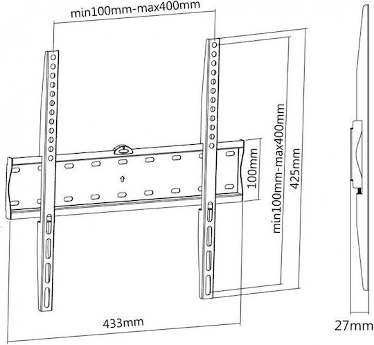 Reflecta Plano Slim 55-4040 Επιτοίχια έως 55" και 40kg