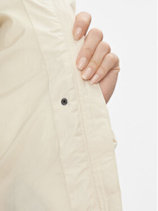 Blossom Women's Short Puffer Jacket for Winter Ecru.
