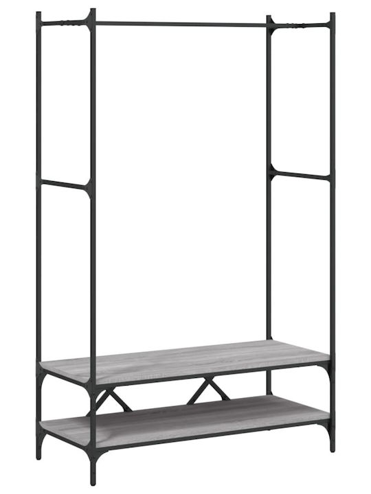 vidaXL Floor Garment Rack made of Wood Gray 100x45x162.5cm