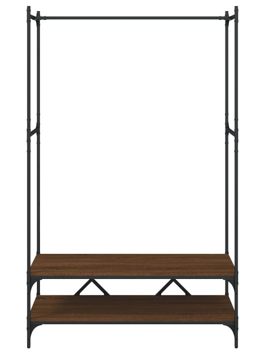vidaXL Гардеробна стойка Кафяв 100x45x162см