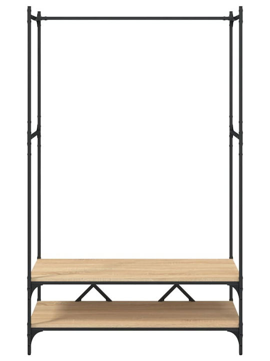 vidaXL Floor Garment Rack made of Wood Brown 100x45x162.5cm
