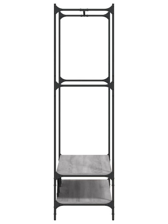 vidaXL Гардеробна стойка Сив 100x45x162.5см