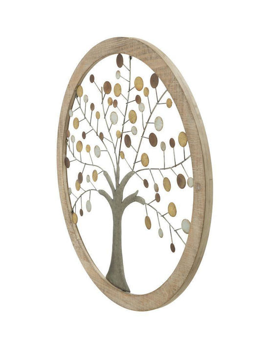 Mauro F Wall Decor Gold Made of Metal 59x1.8x59cm