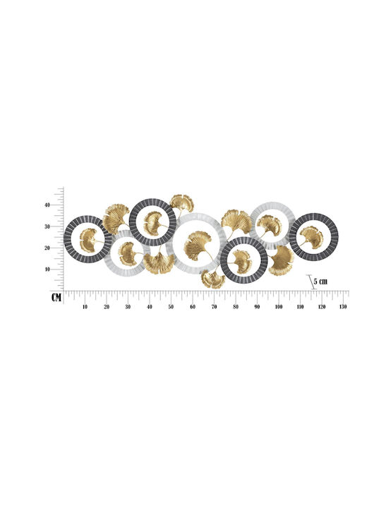 Mauro F Wall Decor Black Made of Metal 127.5x4x44.5cm