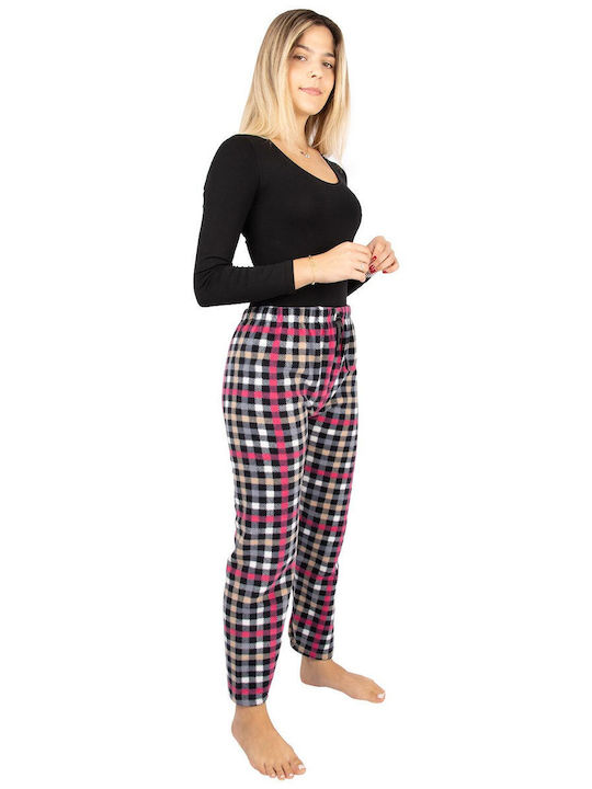 Calzedoro Winter Vlies Damen Pyjama-Hose Colorful