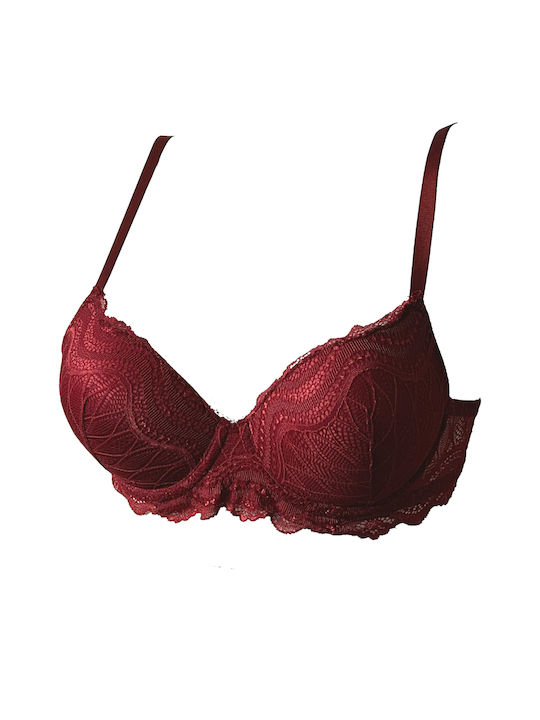 Wonna Spitzen Unterwäsche-Set für Damen mit Schlupf Bordeaux Wonna Spitzen Unterwäsche-Set für Damen mit Schlupf Bordeaux