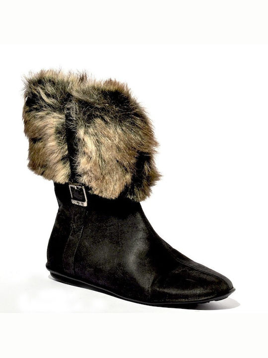 Exe Women's Ankle Boots with Fur Black