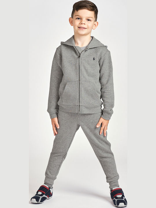Athletic Kids Sweatshirt Cardigan Gray