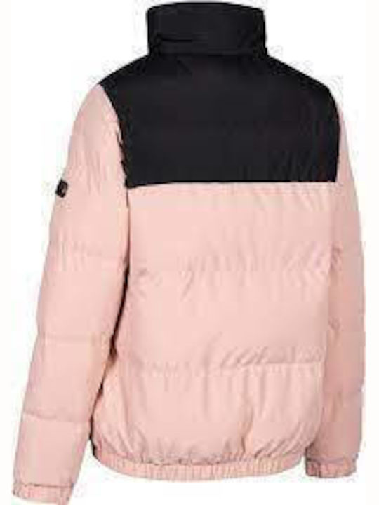 Trespass Women's Short Puffer Jacket for Winter Misty Rose