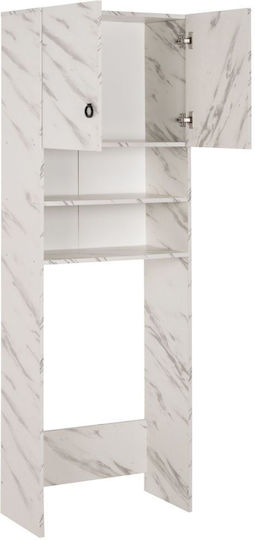 HomeMarkt Terry Επιδαπέδια Ραφιέρα Μπάνιου Ξύλινη 64x29x181cm Λευκή