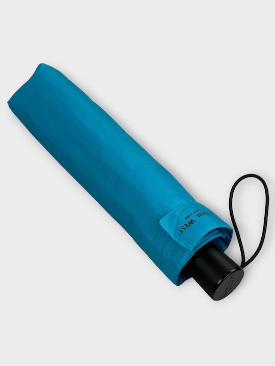 Kevin West Regenschirm Kompakt Hellblau
