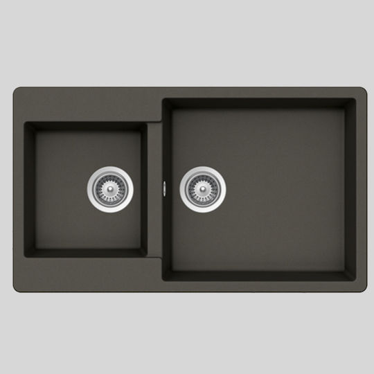 Schock Element 31290 Drop-In Spüle aus Verbundgranulat B86xT50cm Gray