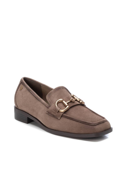 Carmela Footwear Leather Women's Loafers Taupe