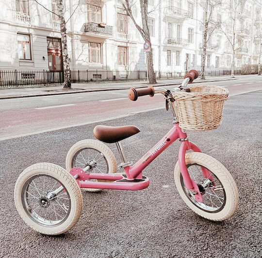 Trybike Τρίκυκλο Ποδήλατο με Χειρολαβή Γονέα για 5+ Ετών Ροζ