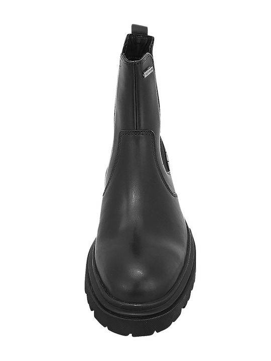 Laty Leather Black Men's Boots