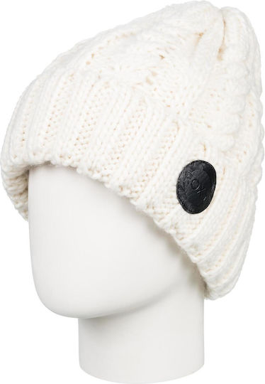 Beanie Unisex Σκούφος Πλεκτός σε Μπεζ χρώμα