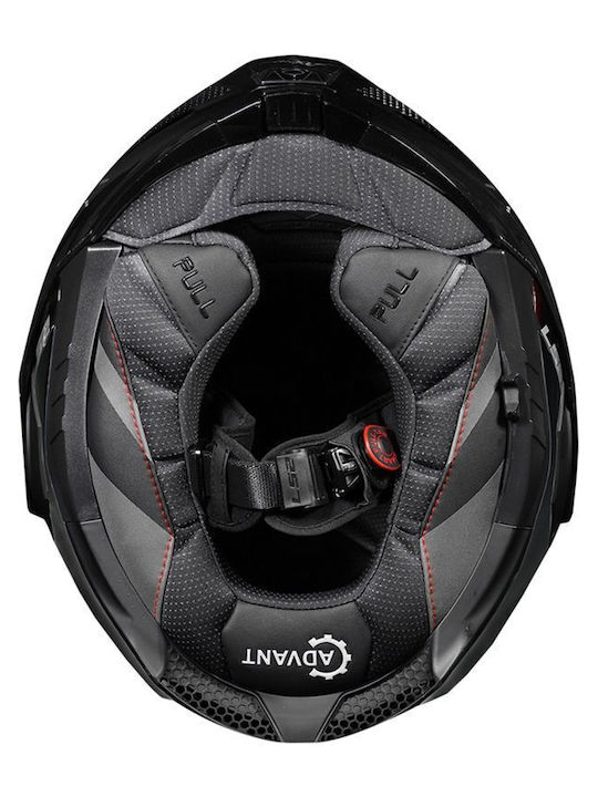 LS2 Advant X Solid Гланц Карбон Каска Мотор Флип Ъп ECE 22.06 1600гр с Pinlock и Sunvisor