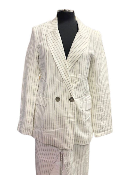 BSB Blazer pentru femei Sacou White