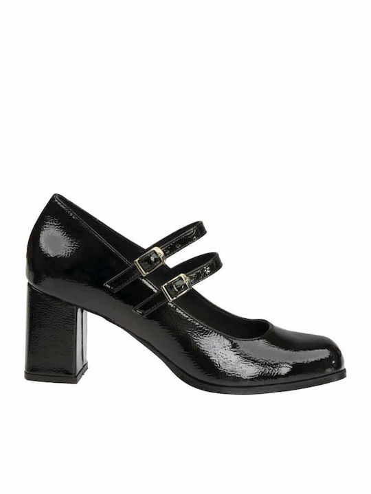 Pantofi cu toc cu Curea Negre