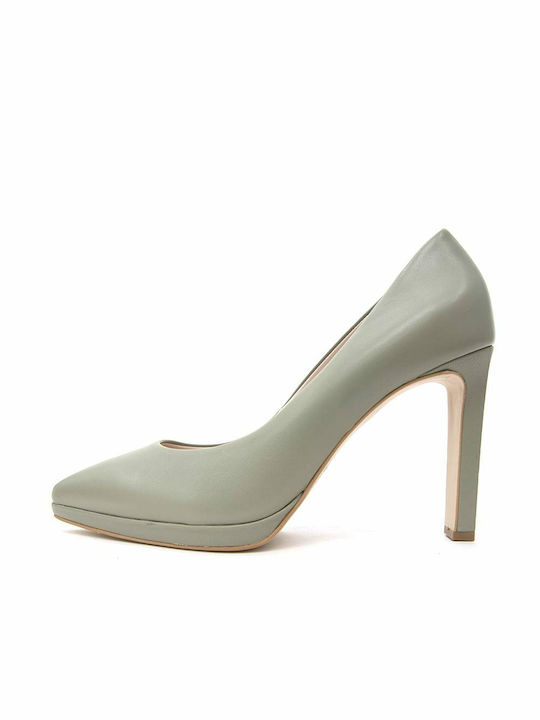 Fardoulis Leather Khaki Heels