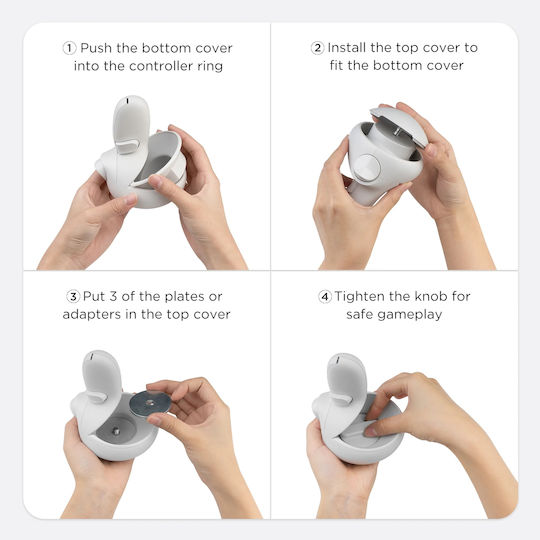 KIWI Design Hand Grip for VR in White Color