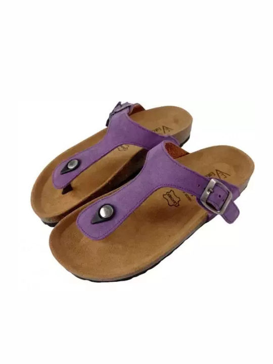 Adam's Shoes Valentina 28001 Women's Flat Sandals in Purple Color