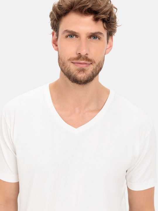 Мъжки Тениски Къс Ръкав Бели 2Pack