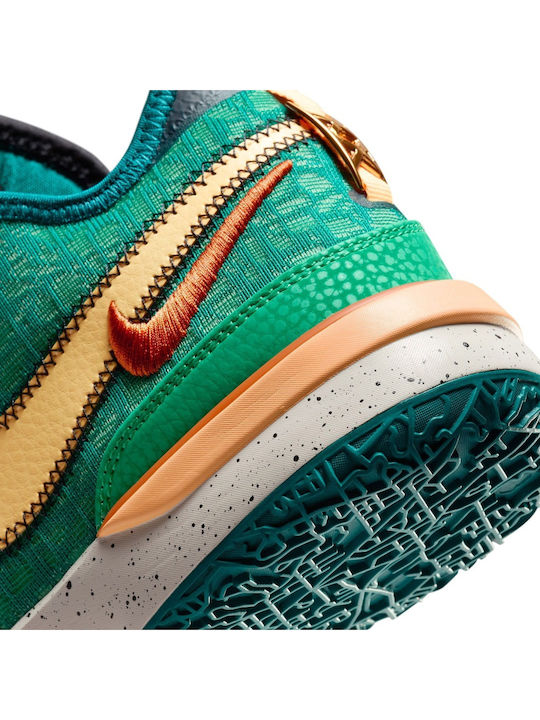 LeBron NXXT Genisus Niedrig Basketballschuhe Geode Teal / Melon Tint / Stadium Green / Campfire Orange