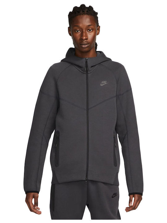 Tech Fleece Windrunner Cardigan With Gray Hood